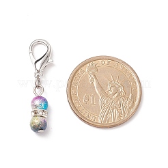 Spray Painted Acrylic Beaded Gourd Pendant Decorations&nbsp;HJEW-JM00721