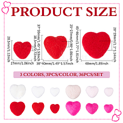 36Pcs 12 Styles Handmade Wool Felt Ornament&nbsp;DIY-MA0007-05