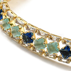 Rack Plating Brass Rhombus Link Bracelet&nbsp;BJEW-Q771-08G