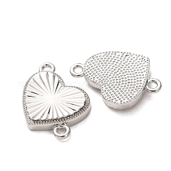 Brass Heart Links Connector Charms&nbsp;KK-H298-04P