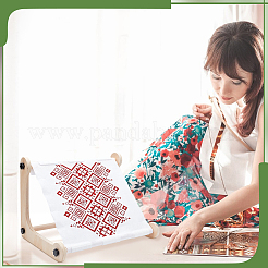 Beech Wooden Embroidery Hoop Holder Stand&nbsp;AJEW-WH0410-86