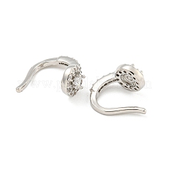 Rack Plating Brass Micro Pave Clear Cubic Zirconia Dangle Earring&nbsp;EJEW-C102-36P