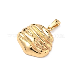 Textured 304 Stainless Steel Pendants&nbsp;STAS-L309-10G