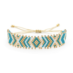 Bohemian Handmade Glass Seed Beaded Adjustable Bracelets&nbsp;IG8011