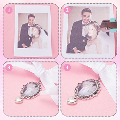 Oval with Heart Tibetan Style Alloy Photo Pendant Decoration&nbsp;PALLOY-AB00089