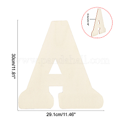 Letter Poplar Wood Cabochon&nbsp;WOOD-GA0001-02