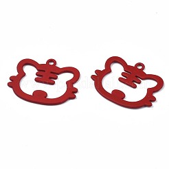 Spray Painted Alloy Pendants&nbsp;ENAM-N055-059-A01