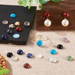 20Pcs Natural & Synthetic Mixed Gemstone Cabochons&nbsp;G-TA0002-76C
