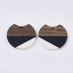 Two Tone Resin & Walnut Wood Pendants&nbsp;RESI-Q210-011A-B01