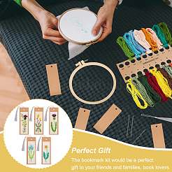Flower Pattern DIY Embroidery Starter Kits&nbsp;DIY-WH0569-46