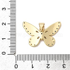 Brass Micro Pave Cubic Zirconia Pendants&nbsp;KK-H519-11G