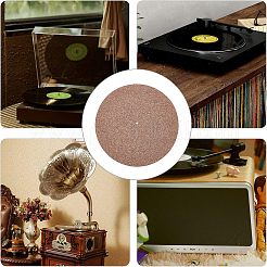 Flat Round Cork Record Mat&nbsp;DIY-WH0258-43