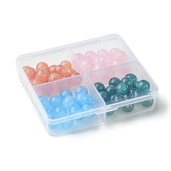 64Pcs 4 Colors Round Imitation Cat Eye Resin Beads&nbsp;RESI-FS0001-66C