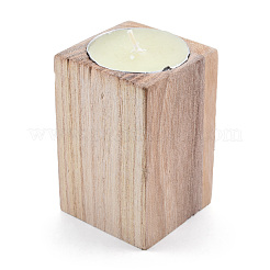 Natural Wood Candle Holder&nbsp;AJEW-T002-01