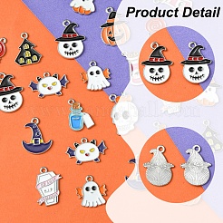 26Pcs 13 Styles Halloween Theme Alloy Enamel Pendants&nbsp;ENAM-FS0002-08