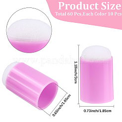 60Pcs 6 Colors Plastic Finger Sponge Daubers for Painting&nbsp;AJEW-CP0011-11