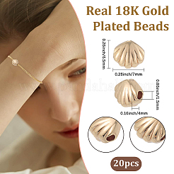 20Pcs Rack Plating Brass Beads&nbsp;KK-BBC0021-40