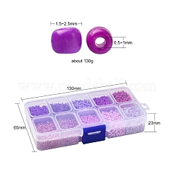 8500Pcs 10 Style Glass Seed Beads&nbsp;SEED-YW0001-80E