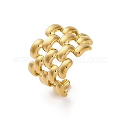 304 Stainless Steel Web Open Cuff Rings&nbsp;LS-RJEW-K258-06G