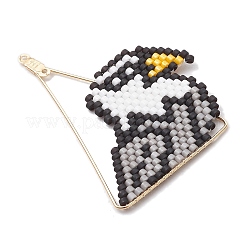 Glass Seed Beaded Eagle Pendants&nbsp;PALLOY-MZ00728