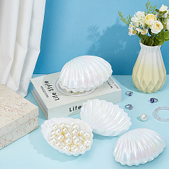 Pearlized Plastic Shell Shaped Jewelry Storage Boxes&nbsp;AJEW-WH0695-138B-02