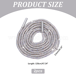 Rubber Rhinestone Shoelaces&nbsp;AJEW-WH0752-498B
