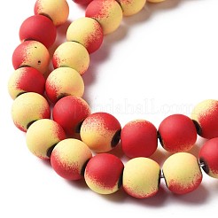 Spray Painted Non-magnetic Synthetic Hematite Beads Strands&nbsp;G-N337-01H