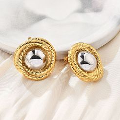 304 Stainless Steel Stud Earrings&nbsp;EJEW-D319-10G