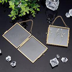 Hanging Pressed Flower Alloy Photo Frames&nbsp;ODIS-WH0002-71G