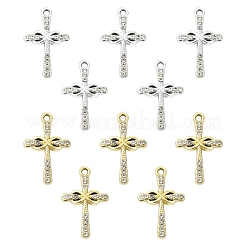 10Pcs Alloy Rhinestone Pendants&nbsp;FIND-YW0007-83G