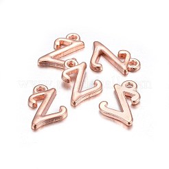 Rose Gold Plated Alloy Letter Pendants&nbsp;X-PALLOY-J718-01RG-Z