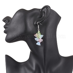 Flower Handmade Lampwork Enamel Dangle Earrings&nbsp;EJEW-TA00706