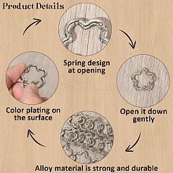 18Pcs 3 Colors Alloy Spring Gate Rings&nbsp;FIND-SC0019-03A