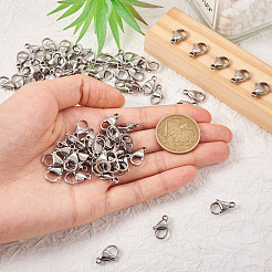 100Pcs 304 Stainless Steel Lobster Claw Clasps&nbsp;STAS-YS0001-27