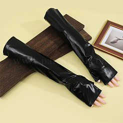 Polyester Long Fingerless Gloves&nbsp;AJEW-WH20018-117B