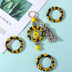 5Pcs Ring Food Grade Eco-Friendly Silicone Focal Beads&nbsp;JX893N