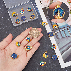 20Pcs 4 Style Alloy Enamel Pendants&nbsp;ENAM-SC0003-18