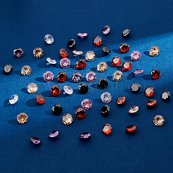 120Pcs 6 Colors Diamond Shape Grade A Cubic Zirconia Cabochons&nbsp;ZIRC-PH0001-43D-04