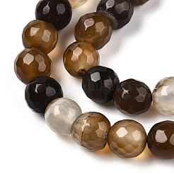 Natural Striped Agate/Banded Agate Beads Strands&nbsp;G-S281-51K-8mm