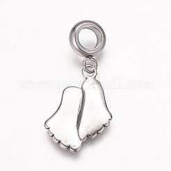 304 Stainless Steel European Dangle Charms&nbsp;OPDL-K001-14AS