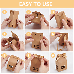 Hollow House Shaped Kraft Paper Candy Boxes&nbsp;CON-WH0105-12