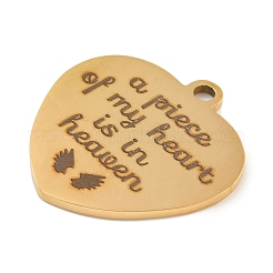 PVD Vacuum Plating 201 Stainless Steel Pendants&nbsp;STAS-L079-20G