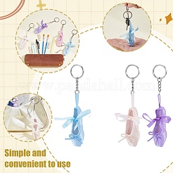 4Pcs 4 Colors Ballet Shoes Polyester Keychains&nbsp;KEYC-GA0001-55
