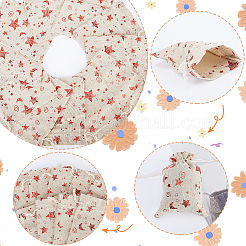 Christmas Jute Cloth Star Print Storage Pouches&nbsp;ABAG-WH0048-12B