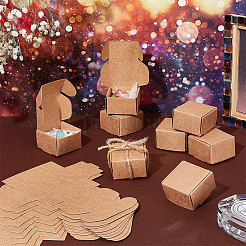 Square Folding Kraft PaperJewelry Storage Boxes&nbsp;CON-WH0089-46A