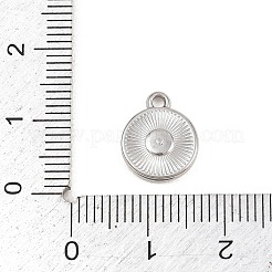 Hammered 304 Stainless Steel Pendants&nbsp;STAS-L313-11P
