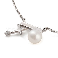 Anti-Tarnish 925 Sterling Silver Necklace&nbsp;STER-Z009-11P