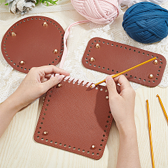 3Pcs 3 Style PU Leather Knitting Crochet Bags Nail Bottom Shaper Pad&nbsp;FIND-AR0001-72