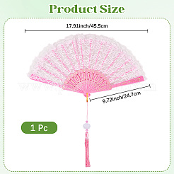 Plastic & Cloth Folding Fans&nbsp;AJEW-WH20020-161B