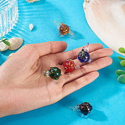 5Pcs 5 Colors Handmade Lampwork Beads&nbsp;LAMP-TA0002-21